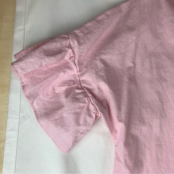 Lost in Lunar women's XL Pink V-Neck Puff Sleeve Mini Sundress aje ruffle - Picture 5 of 12